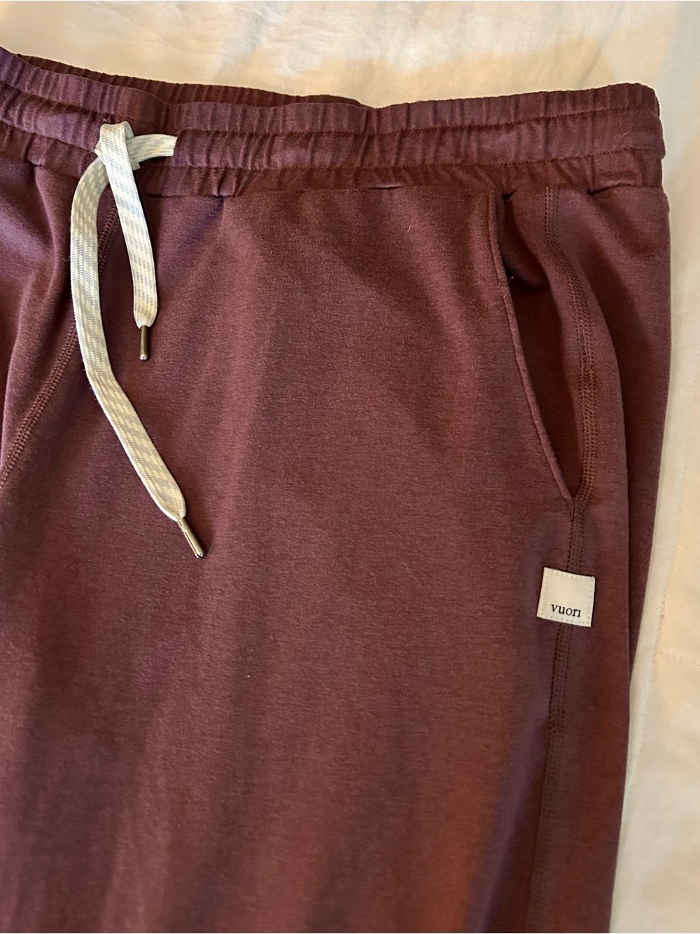Vuori Performance Joggers, Fig Heather, Maroon, Drawstring, Pockets, Sweatpants - Picture 16 of 16